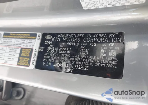 2020 Kia Sportage Lx из США, поврежденный, VIN KNDPM3AC5L7732925